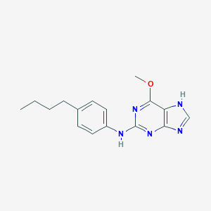 molecular formula C16H19N5O B028173 N-(4-BUTYLPHENYL)-6-METHOXY-9H-PURIN-2-AMINE CAS No. 104715-69-7