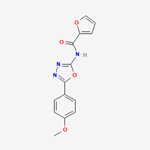 molecular formula C14H11N3O4 B2817301 N-(5-(4-methoxyphenyl)-1,3,4-oxadiazol-2-yl)furan-2-carboxamide CAS No. 865286-56-2