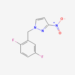 molecular formula C10H7F2N3O2 B2817370 1-[(2,5-Difluorophenyl)methyl]-3-nitro-1H-pyrazole CAS No. 1240579-27-4