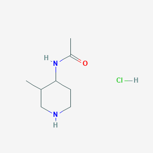 molecular formula C8H17ClN2O B2817380 N-(3-Methylpiperidin-4-yl)acetamide hydrochloride CAS No. 2193066-82-7