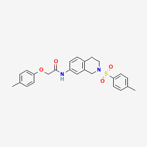 molecular formula C25H26N2O4S B2817381 2-(p-tolyloxy)-N-(2-tosyl-1,2,3,4-tetrahydroisoquinolin-7-yl)acetamide CAS No. 954709-02-5