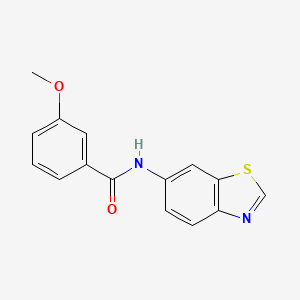 molecular formula C15H12N2O2S B2817412 N-(benzo[d]thiazol-6-yl)-3-methoxybenzamide CAS No. 922920-09-0