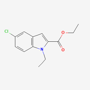 molecular formula C13H14ClNO2 B2817433 ethyl 5-chloro-1-ethyl-1H-indole-2-carboxylate CAS No. 167631-41-6