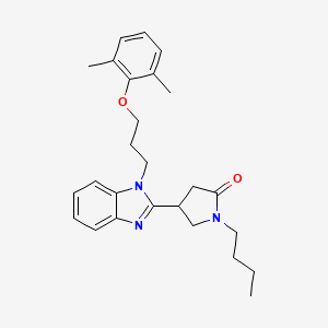 molecular formula C26H33N3O2 B2817487 1-butyl-4-{1-[3-(2,6-dimethylphenoxy)propyl]-1H-1,3-benzodiazol-2-yl}pyrrolidin-2-one CAS No. 912914-71-7