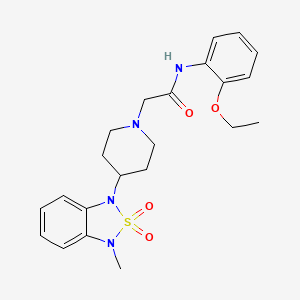 molecular formula C22H28N4O4S B2817510 N-(2-ethoxyphenyl)-2-(4-(3-methyl-2,2-dioxidobenzo[c][1,2,5]thiadiazol-1(3H)-yl)piperidin-1-yl)acetamide CAS No. 2034298-11-6