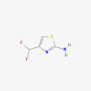 molecular formula C4H4F2N2S B2817515 4-(difluoromethyl)-1,3-thiazol-2-amine CAS No. 947179-20-6