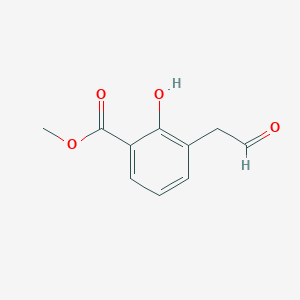 molecular formula C10H10O4 B2817520 Methyl 2-hydroxy-3-(2-oxoethyl)benzoate CAS No. 91715-56-9