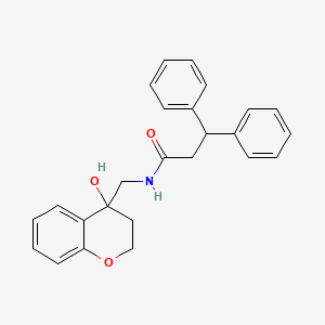 molecular formula C25H25NO3 B2817525 N-((4-hydroxychroman-4-yl)methyl)-3,3-diphenylpropanamide CAS No. 1396751-49-7
