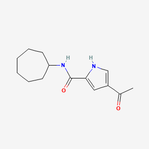 molecular formula C14H20N2O2 B2817528 4-acetyl-N-cycloheptyl-1H-pyrrole-2-carboxamide CAS No. 439096-49-8