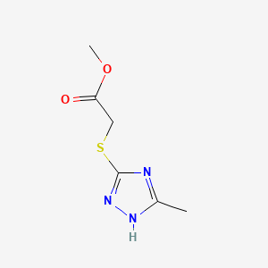 molecular formula C6H9N3O2S B2817529 methyl 2-[(5-methyl-1H-1,2,4-triazol-3-yl)sulfanyl]acetate CAS No. 459419-77-3