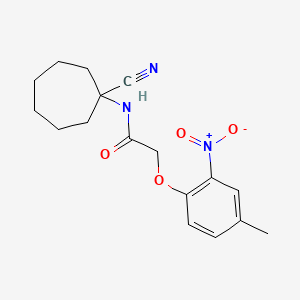 molecular formula C17H21N3O4 B2817540 N-(1-cyanocycloheptyl)-2-(4-methyl-2-nitrophenoxy)acetamide CAS No. 1111607-11-4
