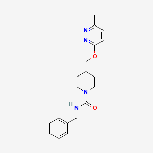 molecular formula C19H24N4O2 B2817571 N-benzyl-4-{[(6-methylpyridazin-3-yl)oxy]methyl}piperidine-1-carboxamide CAS No. 2380059-77-6