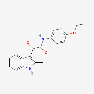 molecular formula C19H18N2O3 B2817576 N-(4-ethoxyphenyl)-2-(2-methyl-1H-indol-3-yl)-2-oxoacetamide CAS No. 852369-26-7