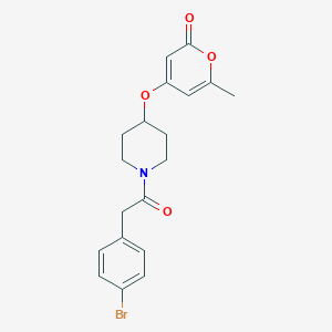 4-((1-(2-(4-bromophenyl)acetyl)piperidin-4-yl)oxy)-6-methyl-2H-pyran-2-one