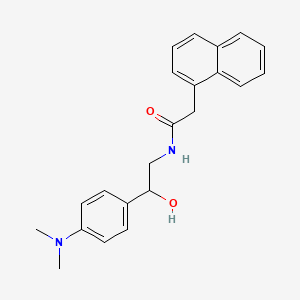 molecular formula C22H24N2O2 B2817618 N-(2-(4-(dimethylamino)phenyl)-2-hydroxyethyl)-2-(naphthalen-1-yl)acetamide CAS No. 1421530-00-8