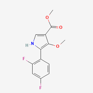 molecular formula C13H11F2NO3 B2817620 Methyl 5-(2,4-difluorophenyl)-4-methoxy-1H-pyrrole-3-carboxylate CAS No. 1902955-29-6