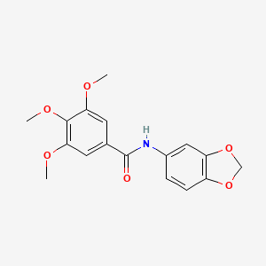 molecular formula C17H17NO6 B2817627 N-(1,3-benzodioxol-5-yl)-3,4,5-trimethoxybenzamide CAS No. 300826-00-0