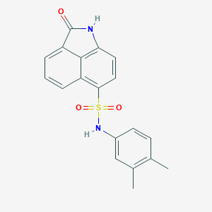 molecular formula C19H16N2O3S B281763 N-(3,4-dimethylphenyl)-2-oxo-1,2-dihydrobenzo[cd]indole-6-sulfonamide 
