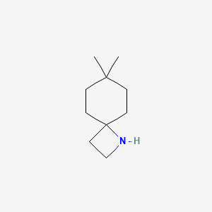 molecular formula C10H19N B2817641 7,7-Dimethyl-1-azaspiro[3.5]nonane CAS No. 1497917-00-6