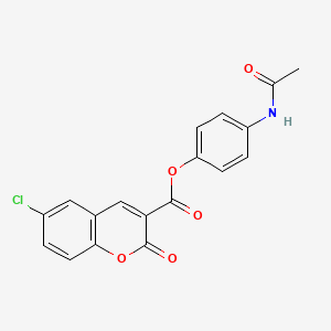 molecular formula C18H12ClNO5 B2817656 4-acetamidophenyl 6-chloro-2-oxo-2H-chromene-3-carboxylate CAS No. 899942-22-4