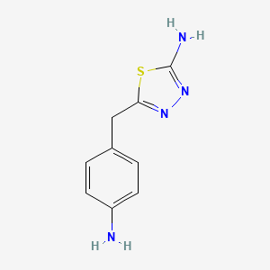 molecular formula C9H10N4S B2817674 5-(4-Aminobenzyl)-1,3,4-thiadiazol-2-amine CAS No. 890095-77-9