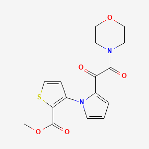 molecular formula C16H16N2O5S B2817675 methyl 3-[2-(2-morpholino-2-oxoacetyl)-1H-pyrrol-1-yl]-2-thiophenecarboxylate CAS No. 477857-72-0