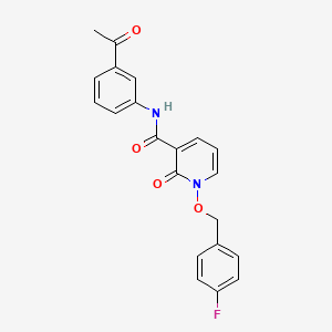molecular formula C21H17FN2O4 B2817684 N-(3-acetylphenyl)-1-[(4-fluorophenyl)methoxy]-2-oxo-1,2-dihydropyridine-3-carboxamide CAS No. 868678-25-5