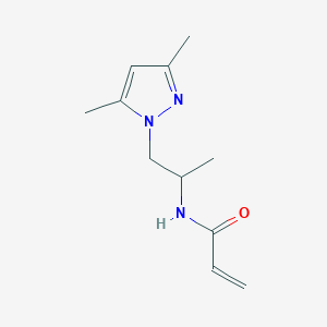 molecular formula C11H17N3O B2817694 N-[1-(3,5-dimethyl-1H-pyrazol-1-yl)propan-2-yl]prop-2-enamide CAS No. 2286511-26-8