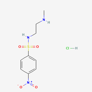 molecular formula C9H14ClN3O4S B2817696 N-[2-(methylamino)ethyl]-4-nitrobenzene-1-sulfonamide hydrochloride CAS No. 1832076-69-3