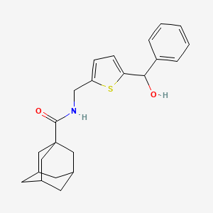 molecular formula C23H27NO2S B2817708 N-({5-[hydroxy(phenyl)methyl]thiophen-2-yl}methyl)adamantane-1-carboxamide CAS No. 1797774-83-4