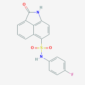 molecular formula C17H11FN2O3S B281771 N-(4-fluorophenyl)-2-oxo-1,2-dihydrobenzo[cd]indole-6-sulfonamide 