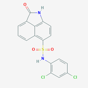 molecular formula C17H10Cl2N2O3S B281774 N-(2,4-dichlorophenyl)-2-oxo-1,2-dihydrobenzo[cd]indole-6-sulfonamide 