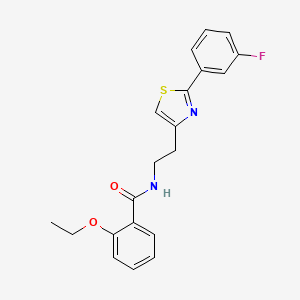 molecular formula C20H19FN2O2S B2817795 2-ethoxy-N-{2-[2-(3-fluorophenyl)-1,3-thiazol-4-yl]ethyl}benzamide CAS No. 933018-18-9