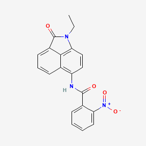 molecular formula C20H15N3O4 B2817796 N-(1-ethyl-2-oxo-1,2-dihydrobenzo[cd]indol-6-yl)-2-nitrobenzamide CAS No. 313403-83-7