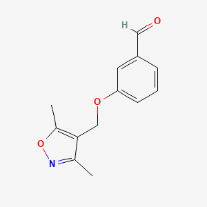 molecular formula C13H13NO3 B2817806 3-[(3,5-Dimethylisoxazol-4-yl)methoxy]benzaldehyde CAS No. 905808-59-5