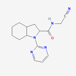 molecular formula C15H19N5O B2817815 N-(Cyanomethyl)-1-pyrimidin-2-yl-2,3,3a,4,5,6,7,7a-octahydroindole-2-carboxamide CAS No. 1645350-61-3