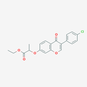 molecular formula C20H17ClO5 B2817834 ethyl 2-{[3-(4-chlorophenyl)-4-oxo-4H-chromen-7-yl]oxy}propanoate CAS No. 618389-53-0