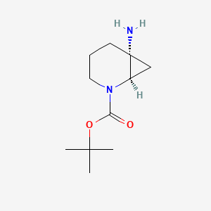 molecular formula C11H20N2O2 B2817875 Rac-tert-butyl (1R,6R)-6-amino-2-azabicyclo[4.1.0]heptane-2-carboxylate CAS No. 2137676-21-0