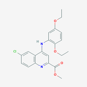 1-{[6-(3-Bromophenyl)imidazo[2,1-b][1,3]thiazol-3-yl]acetyl}indoline