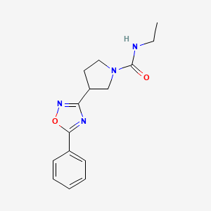 N-ethyl-3-(5-phenyl-1,2,4-oxadiazol-3-yl)pyrrolidine-1-carboxamide