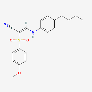 (Z)-3-((4-butylphenyl)amino)-2-((4-methoxyphenyl)sulfonyl)acrylonitrile