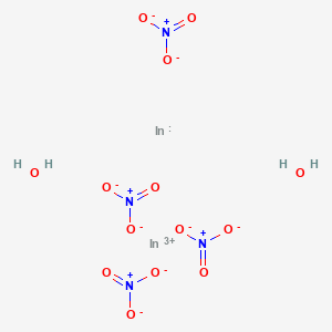 Nitric acid, indium(3+) salt, hydrate (9CI)