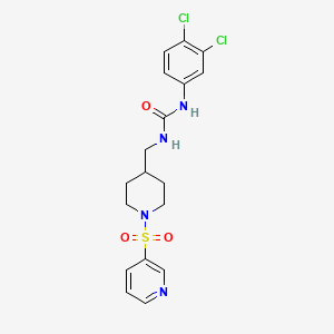 1-(3,4-Dichlorophenyl)-3-((1-(pyridin-3-ylsulfonyl)piperidin-4-yl)methyl)urea