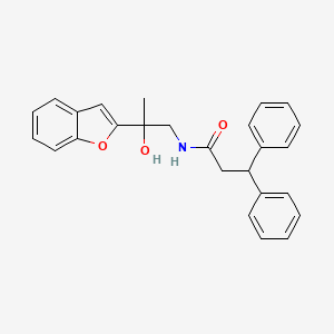 molecular formula C26H25NO3 B2817905 N-[2-(1-benzofuran-2-yl)-2-hydroxypropyl]-3,3-diphenylpropanamide CAS No. 2034441-31-9