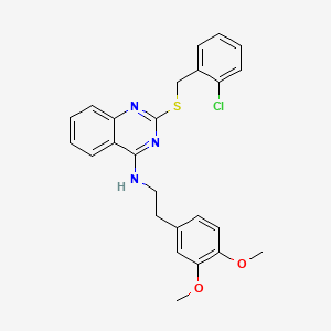 2-[(2-chlorophenyl)methylsulfanyl]-N-[2-(3,4-dimethoxyphenyl)ethyl]quinazolin-4-amine