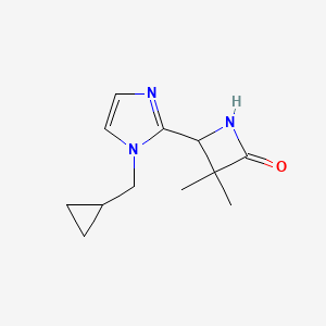 4-[1-(cyclopropylmethyl)-1H-imidazol-2-yl]-3,3-dimethylazetidin-2-one