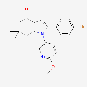 2-(4-Bromophenyl)-1-(6-methoxypyridin-3-yl)-6,6-dimethyl-5,7-dihydroindol-4-one