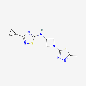 3-Cyclopropyl-N-[1-(5-methyl-1,3,4-thiadiazol-2-yl)azetidin-3-yl]-1,2,4-thiadiazol-5-amine
