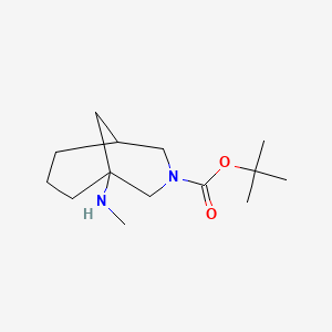 molecular formula C14H26N2O2 B2817924 Tert-butyl 1-(methylamino)-3-azabicyclo[3.3.1]nonane-3-carboxylate CAS No. 2470435-76-6