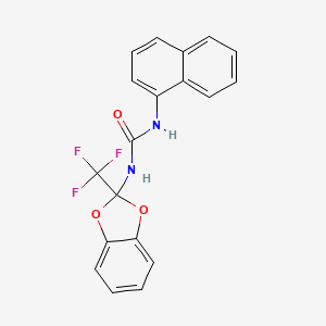 1-(naphthalen-1-yl)-3-[2-(trifluoromethyl)-2H-1,3-benzodioxol-2-yl]urea